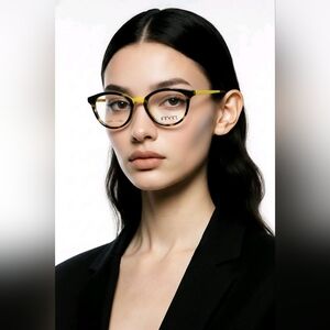 BEVEL CORCOVADO Yellow and Black Glasses Frame